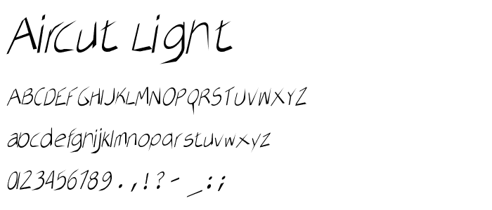 AirCut Light font